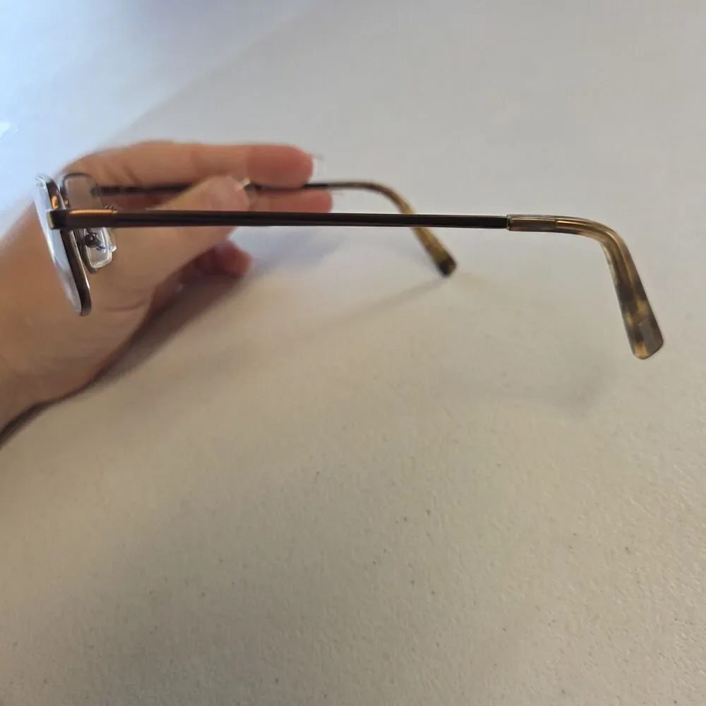 Nautica N7161 53-16-140mm Eyeglasses Satin Brown Full Rim Rectangle Frames Only